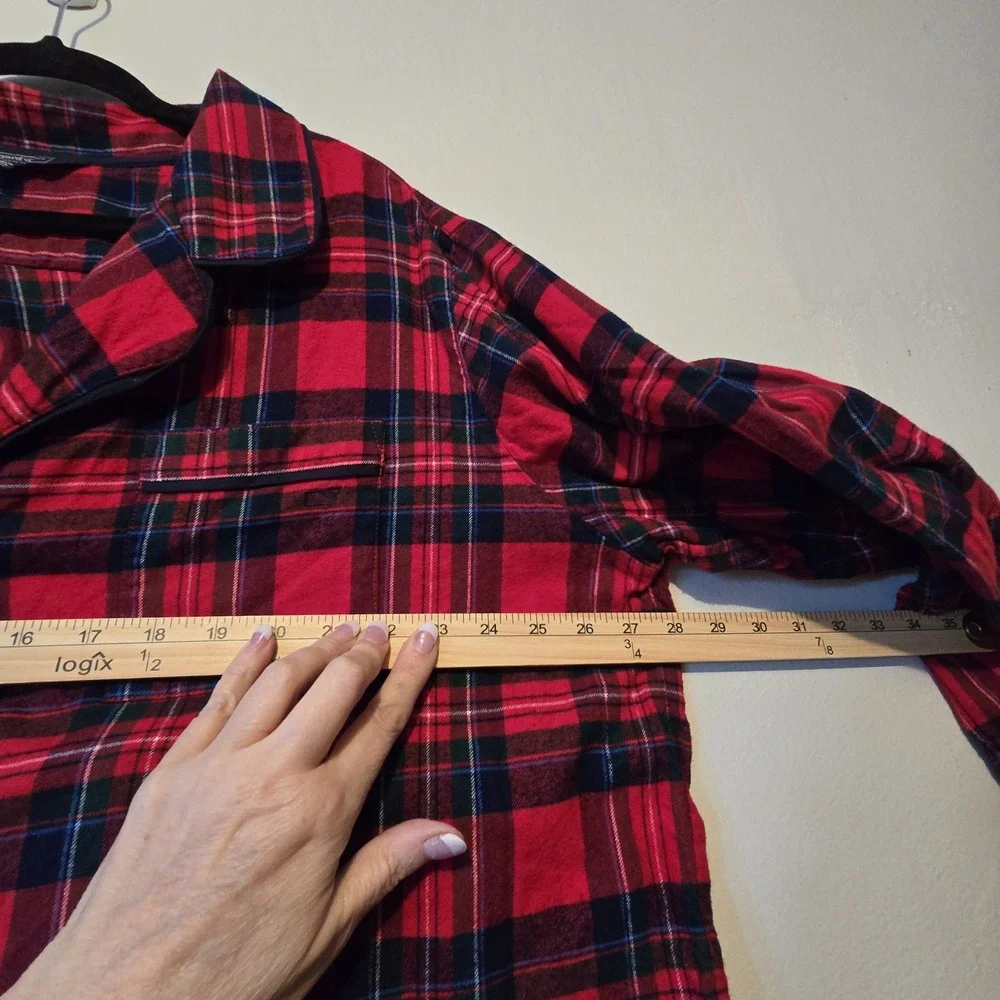 Vineyard Vines Plaid Flannel Pajama Set Womens Plus 3X Red Classic‎ Warm Holiday